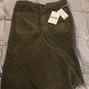 MuMu Brown Corduroy Pants NWT